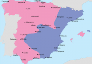 Map Of Spain with Major Cities Spanish Civil War Wikipedia