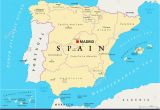 Map Of Spain with Regions and Capitals Spain Map Stock Photos Spain Map Stock Images Alamy