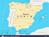 Map Of Spain with Regions and Capitals Spain Map Stock Photos Spain Map Stock Images Alamy