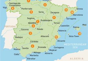 Map Of Spains Regions Middle East Maps with Capitals Climatejourney org