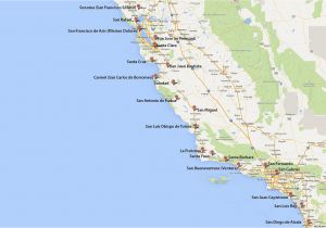 Map Of Spanish Missions In California Maps Of California Created for Visitors and Travelers