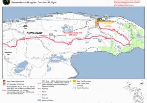 Map Of State Land In Michigan Keweenaw State Trail East Mi Dnr Avenza Maps