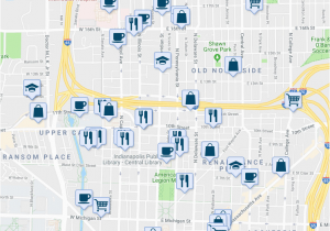 Map Of Stores On Michigan Avenue 1099 north Meridian Street Indianapolis In Walk Score