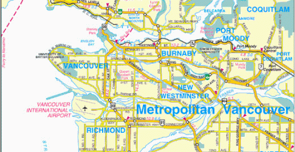 Map Of Surrey Bc Canada Map Of Vancouver British Columbia British Columbia Travel and