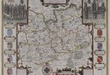 Map Of Surrey England John Speed Map Of Surrey England Surrey Described and