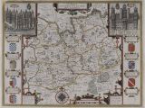 Map Of Surrey England John Speed Map Of Surrey England Surrey Described and