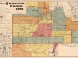 Map Of Sw Colorado Map Of Colorado southwestern Colorado Map Fine Print Vintage