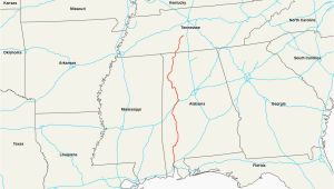 Map Of Tennessee and Mississippi Map Of Alabama Mississippi and Tennessee U S Route 43 Wikipedia