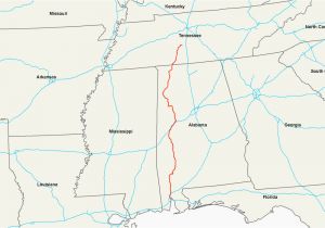 Map Of Tennessee and Mississippi Map Of Alabama Mississippi and Tennessee U S Route 43 Wikipedia