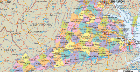 Map Of Tennessee and Virginia Map Of State Of Virginia with Outline Of the State Cities towns