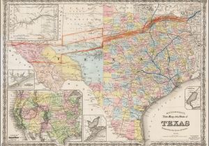 Map Of Texas and Mexico Border Richardson S New Map Of the State Of Texas Including Part Of Mexico