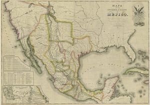 Map Of Texas Border with Mexico Mapa De Los Estados Unidos De Mejico 1828 Historic Maps