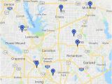 Map Of Texas Cities Near Dallas Dallas area Map Google My Maps