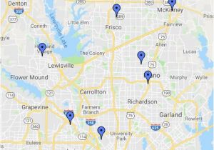 Map Of Texas Cities Near Dallas Dallas area Map Google My Maps