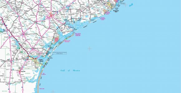 Map Of Texas Coastline Map Of Texas Coast