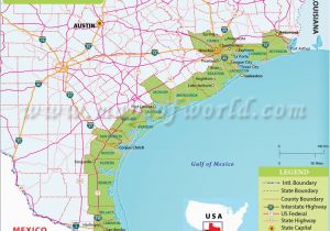 Map Of Texas Coastline Texas Coast Map