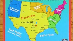 Map Of Texas Colleges A Texan S Map Of the United States Featuring the Oasis Restaurant