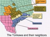 Map Of Texas Gulf Coast Region Karankawa Indians