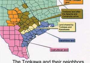 Map Of Texas Indian Tribes Karankawa Indians