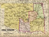 Map Of Texas Indians Map Of Indian Territory original Colored Antique Map Engraving