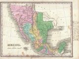 Map Of Texas Mexico Border File 1827 Finley Map Of Mexico Upper California and Texas