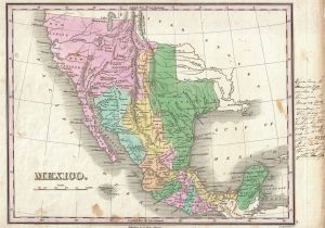 Map Of Texas Mexico Border File 1827 Finley Map Of Mexico Upper California and Texas