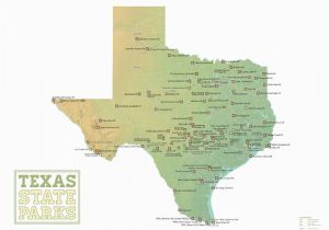 Map Of Texas National Parks Amazon Com Best Maps Ever Texas State Parks Map 18×24 Poster Green