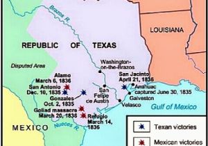 Map Of Texas Revolution Battles the Alamo Visual Text Images Music Video Glogster Edu