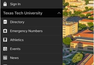 Map Of Texas Tech Campus Texas Tech Mobile On the App Store