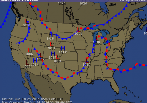 Map Of Texas Weather Current Frontal Map for the United States Weather Resources