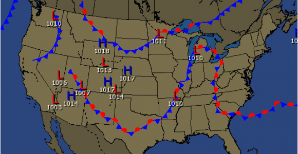 Map Of Texas Weather Current Frontal Map for the United States Weather Resources