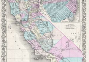 Map Of the California Gold Rush San Francisco 1849 Stock Photos San Francisco 1849 Stock Images