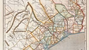 Map Of the Colony Texas Republic Of Texas by Sidney E Morse 1844 This is A Cerographic