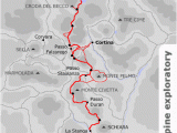 Map Of the Dolomites Italy Map Showing the Route Of Alpine Exploratory S Alta Via 1 Walking