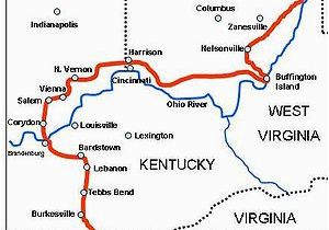 Map Of the Ohio Valley Morgan S Raid Wikipedia