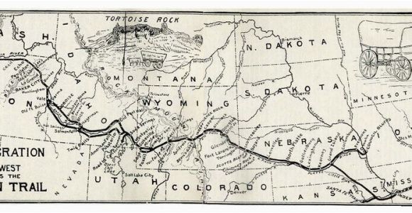 Map Of the oregon Trail with Landmarks Map Of the oregon Trail by Ezra Meeker the Hop King Of the World