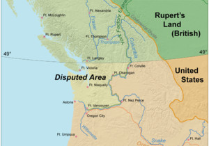 Map Of the oregon Trail with Landmarks oregon Boundary Dispute Wikipedia