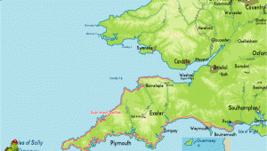 Map Of the south West England south West Coast Path