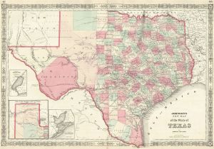 Map Of the Texas Panhandle Johnson S New Map Of the State Of Texas Johnson Ward Johnson