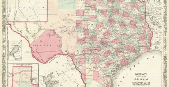 Map Of the Texas Panhandle Johnson S New Map Of the State Of Texas Johnson Ward Johnson