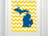 Map Of the University Of Michigan Ann Arbor Michigan State Giclee Map Art Print 8×10 University