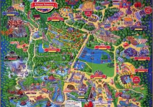 Map Of theme Parks In England Alton towers Map Staffordshire England for 1994 theme Alton