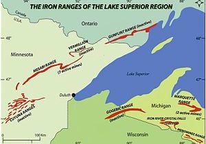 Map Of Thumb Of Michigan Gogebic Range Wikipedia