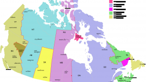 Map Of Time Zones In Canada Canada Time Zone Map with Provinces with Cities with Clock
