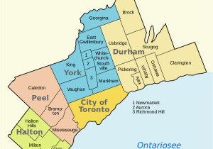 Map Of toronto Canada area Greater toronto area Wikipedia