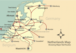 Map Of Train Routes In Europe Rail and City Map Of the Netherlands Holland Mapping Europe