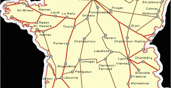 Map Of Train Routes In France France Railways Map and French Train Travel Information