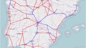 Map Of Train Routes In Spain Rail Map Of Spain and Portugal