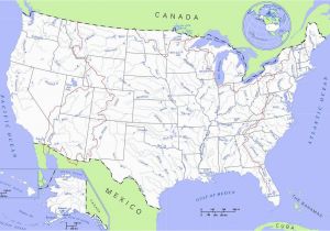 Map Of United States Of America and Canada United States Rivers and Lakes Map Mapsof Net Camp