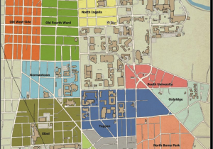 Map Of University Of Michigan Campus Off Campus Community Sustainability Planet Blue
